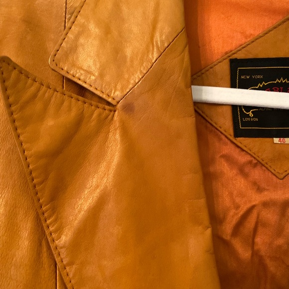 SOLD 1970s Genuine Leather Trench Coat - Picture 5 of 10